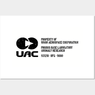 UAC Stencil (Black) Posters and Art